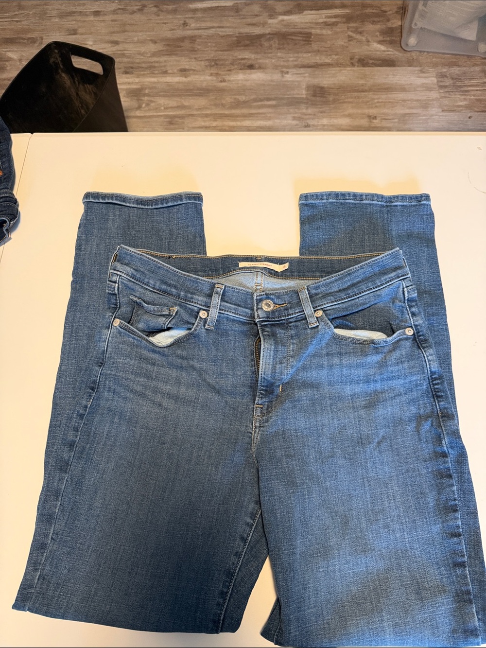 Levi's Women's Straight-Leg Jeans in Classic Blue Denim